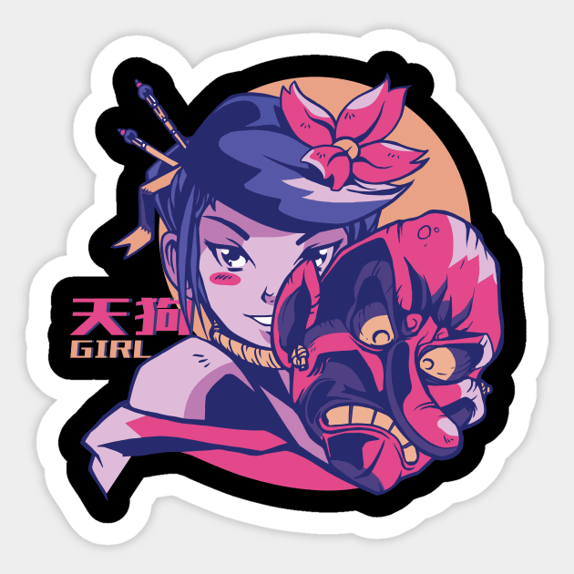 Anime Tengu Girl Sticker by Toda Loca